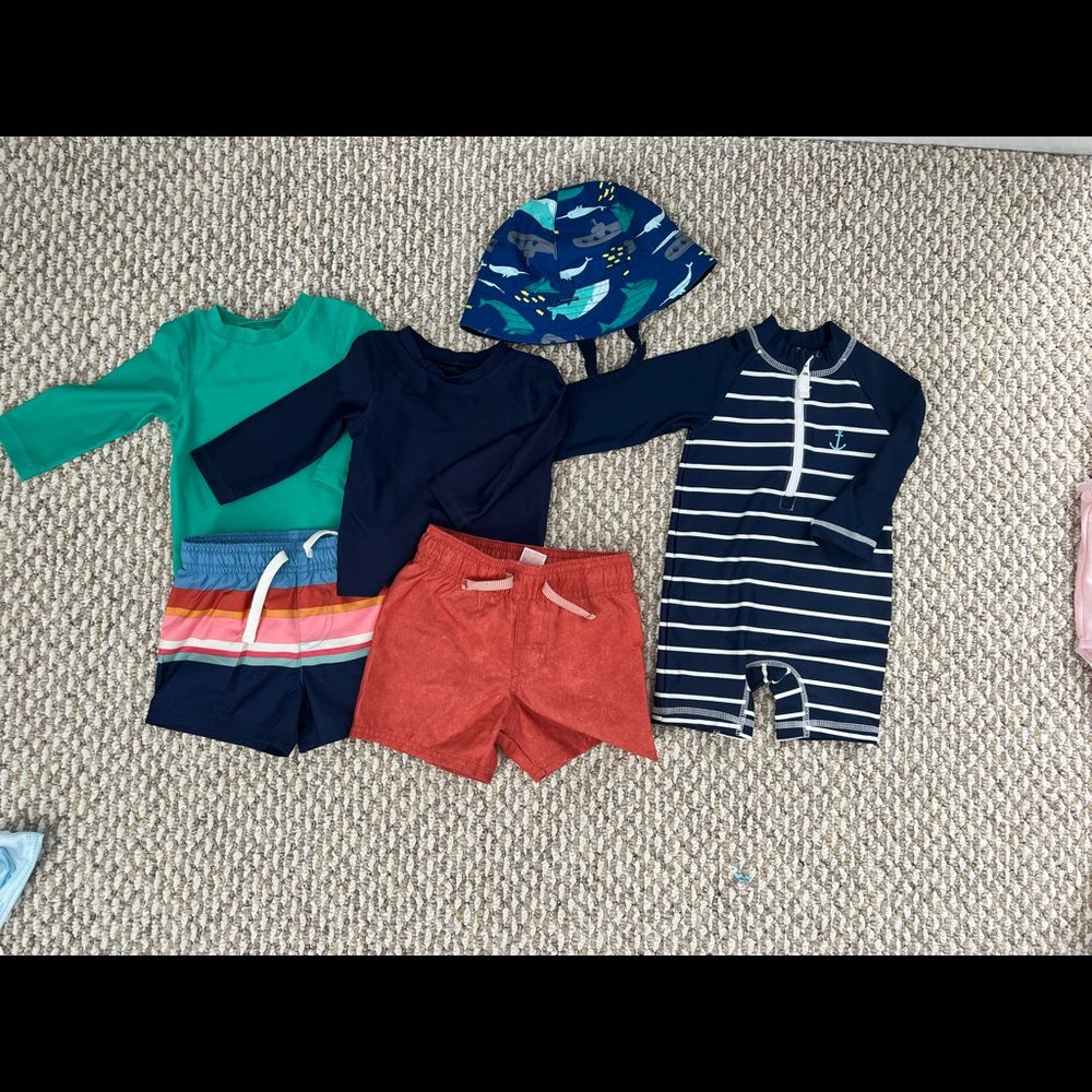 Baby boy swim bundle. EUC